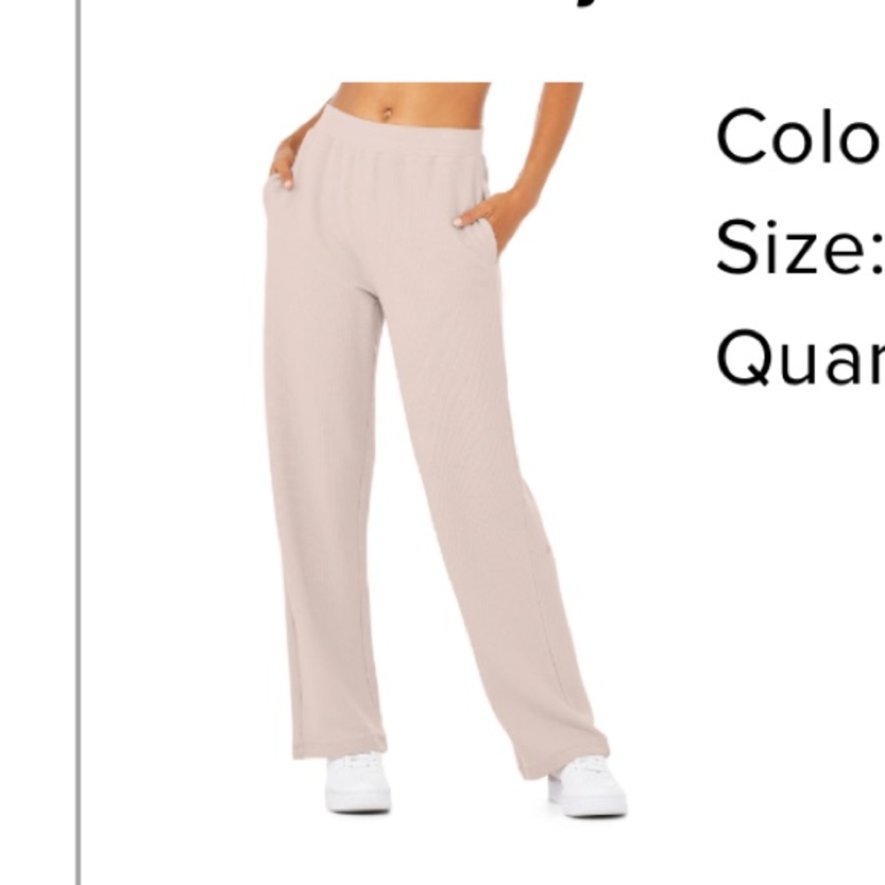 ALO Yoga Micro Waffle Wide Leg Pants